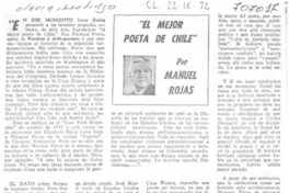 El mejor poeta de Chile"