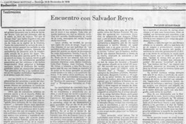 Encuentro con Salvador Reyes