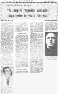 Si cumplen requisitos sanitarios carpa-teatro volverá a funcionar".