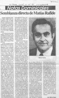 Semblanza directa de Matías Rafide