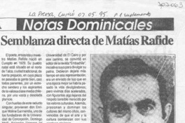 Semblanza directa de Matías Rafide