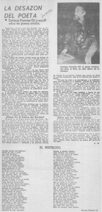 La desazón del poeta