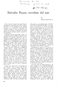 Salvador Reyes, novelisga del mar