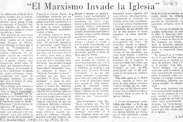 El marxismo invade la iglesia
