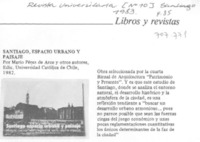 Santiago, espacio urbano y paisaje.
