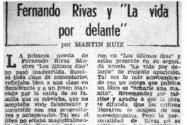 Fernando Rivas y "La vida por delante"