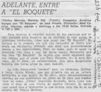 Adelante, entre a "El Boquete".