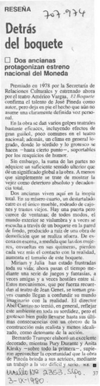 Detrás del boquete.