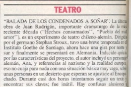 Balada de los condenados a soñar"