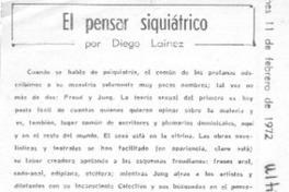 El pensar siquiátrico