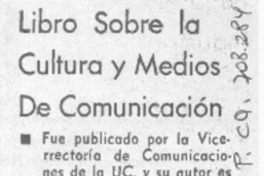 Libro sobre la cultura y medios de comunicación.