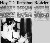 Hoy "Te llamabas Rosicler".