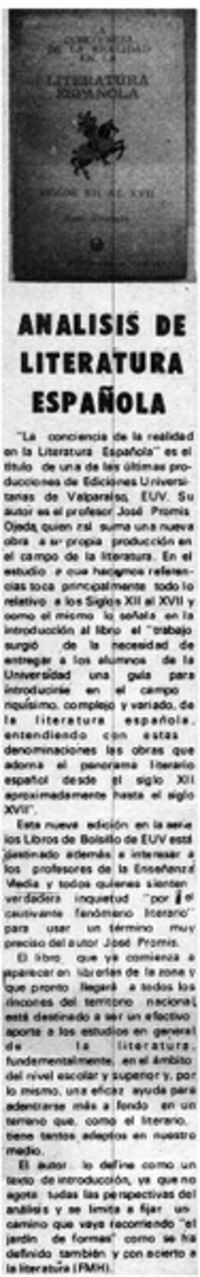 Análisis de literatura española.