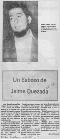 Un esbozo de Jaime Quezada