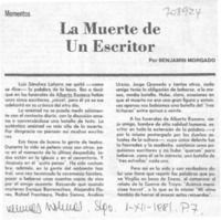 La muerte de un escritor