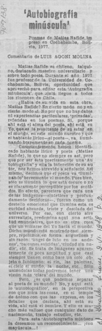 Autobiografía minúscula