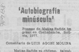 Autobiografía minúscula