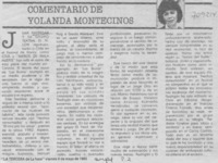 Comentario de Yolanda Montecinos