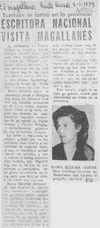 Escritora nacional visita Magallanes.