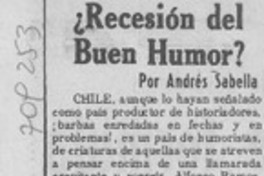 Recesión del buen humor?