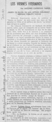 ¿Quién es quién en las letras chilenas?