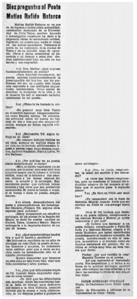 Diez preguntas al poeta Matías Rafide Batarce