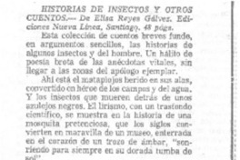 Historias de insectos y otros cuentos.