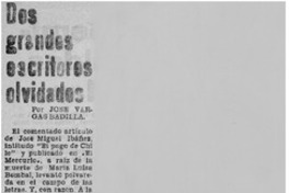 Dos grandes escritores olvidados