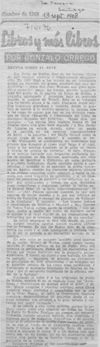 Arenga sobre el arte