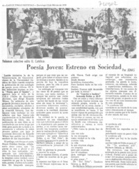 Poesía joven: estreno en sociedad