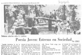 Poesía joven: estreno en sociedad