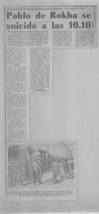 Pablo de Rokha se suicidió a las 10:10.