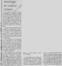 Antología de música chilena.