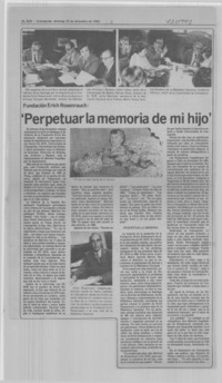 Perpetuar la memoria de mi hijo".