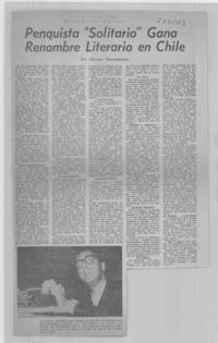 Penquista "solitario" gana renombre literario en Chile: [entrevista]