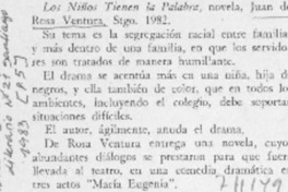 Los Niños tienen la palabra.