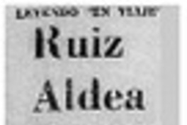 Ruíz Aldea.