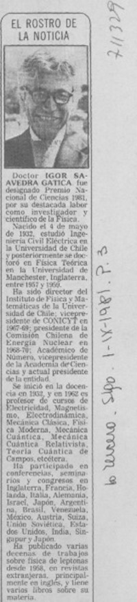 El rostro de la noticia.