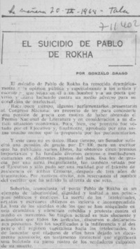 El suicidio de Pablo de Rokha