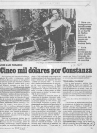 Cinco mil dólares por Costanza : [entrevista]