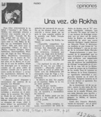 Una vez, de Rokha
