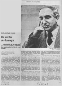 Un escritor de domingos