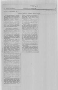 Tres libros sobre Rancagua