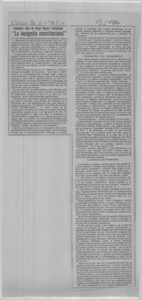 La incógnita constitucional".