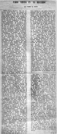 Pablo Neruda en el recuerdo