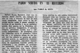 Pablo Neruda en el recuerdo