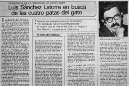 Luis Sánchez Latorre en busca de las cuatro patas del gato : [entrevistas]