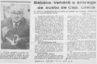 Sabella vendrá a entrega de busto de cap. Orella.