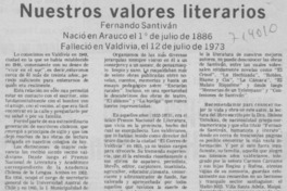 Nuestros valores literarios