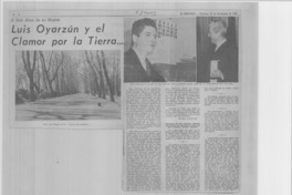 Luis Oyarzún y el clamor por la tierra --